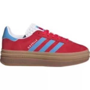 Auth New 100%: adidas Originals Women's Gazelle Bold Shoes - Red/Blue